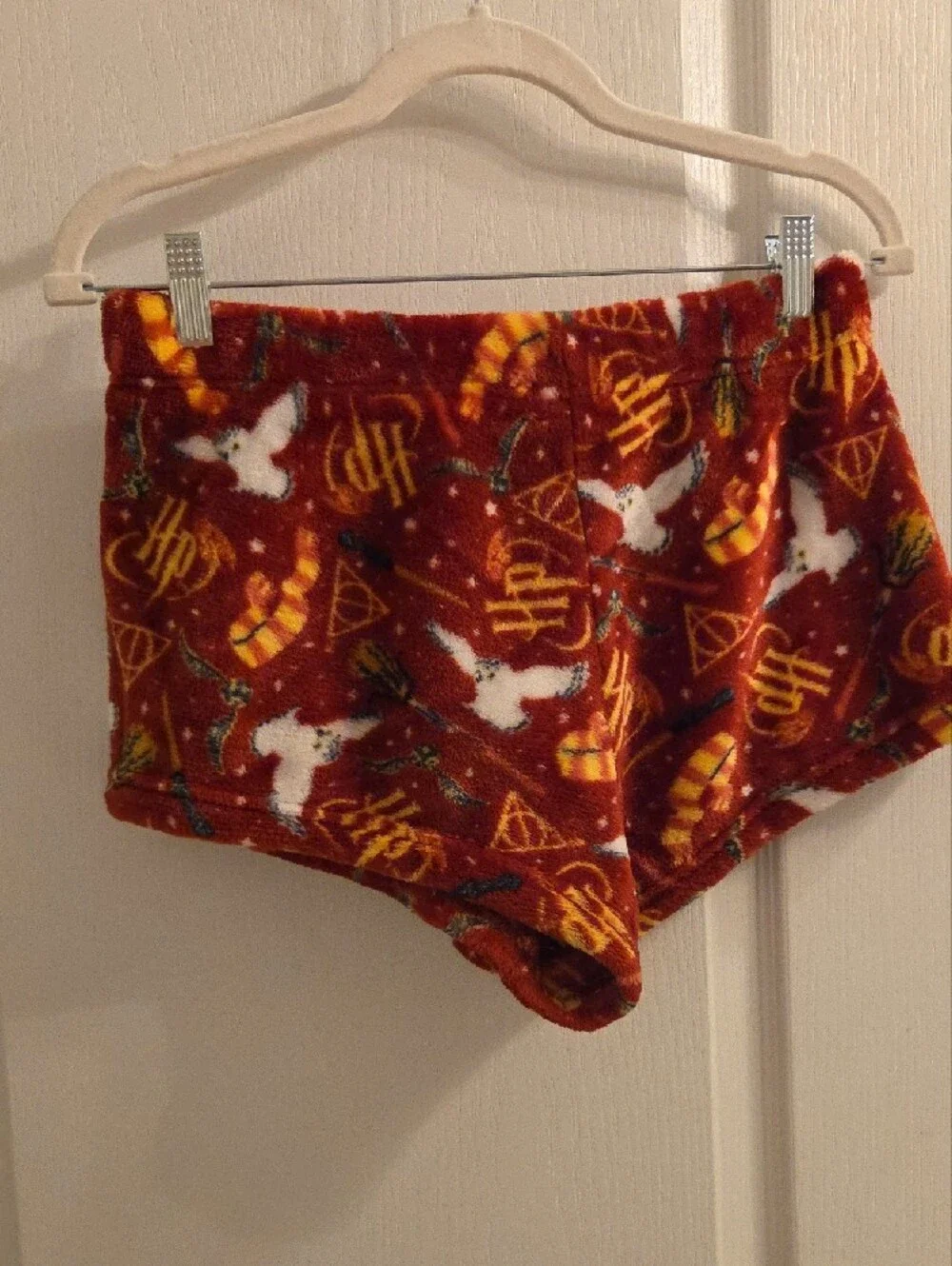 Warner Bros. Harry Potter Plush Shorts in Red with Yellow